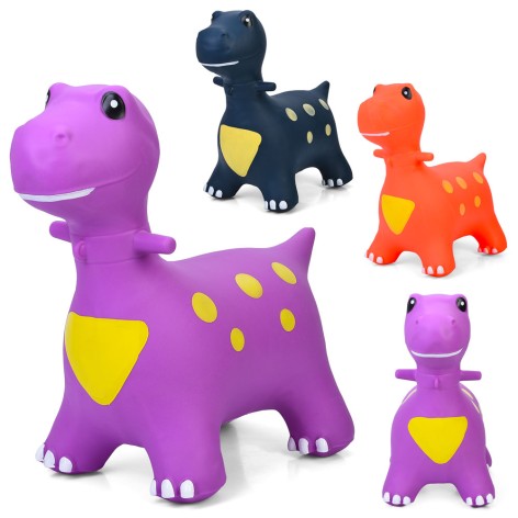 Стрибуны-животные динозавр, 1250-1300г,3 цвета, в п/э, 30-22-11см /12/