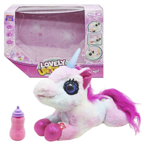 Мягкий единорог, розовый