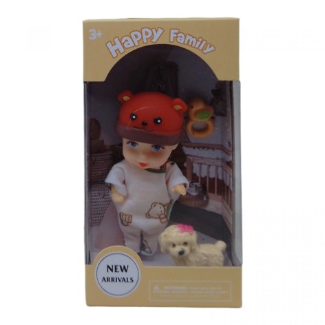 Пупс со зверюшкой, мини, 9 см, вид 5