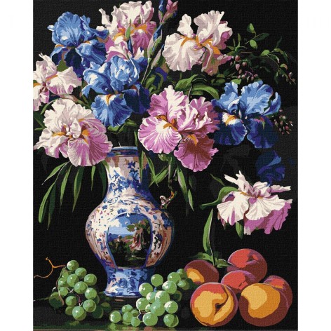 Картина по номерам "Красота ирисов" 40х50 см