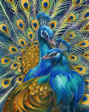 Набір для творчості алмазна картина Пара павичів Strateg розміром 40х50 см кр (FA40848)