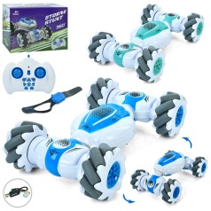 Р/К машинка , пульт 2шт (1шт- браслет) , акум, 18,5см,трюкова, 2кольори, USBзарядне, в кор-ці, 21-16-9см 