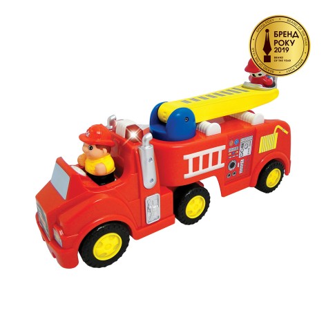 Развивающая игрушка - Пожарная Машина (механическая, свет, звук)