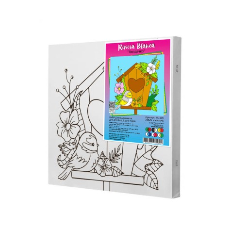 Набір для розпису по контурах Riviera Blanca "Гніздечко" 25x25 см (КА-109)