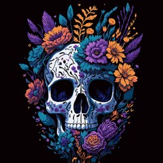 Набор для росписи на черном фоне 