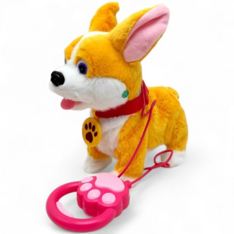 М'яка інтерактивна тварина "Собачка на повідку" (англ. мова)