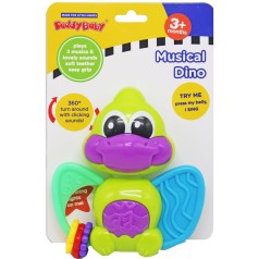 Погремушка динозавр с прорезывателем салатовый