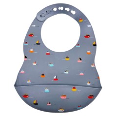 Слинявчик силіконовий (СІРИЙ)