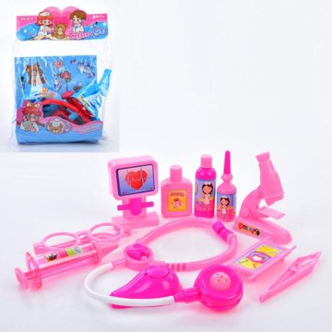 Набір лікаря стетоскоп, окуляри, мед.інструменти, 2 кольори, у п/е, 20-31-6см 