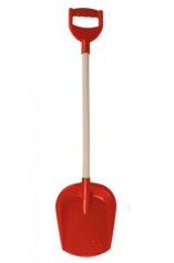 Лопатка велика з дерев'яною ручкою (червона)