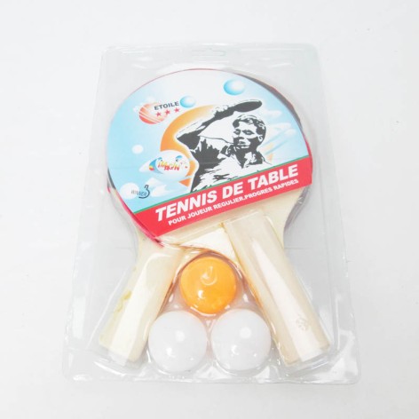 Теніс настільний W02-4824 ракетки (0,6 см) + 3 м'ячі пластик