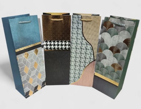 Подарочный пакет картон высокий, 