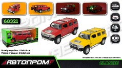 Машина мет. АВТОПРОМ 1:32 Hummer H3,батар,  свет.,звук,откры..двери, кор. 18*9*9см 