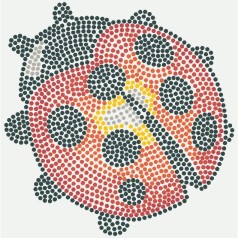 Картина за номерами (з ватними паличками) "Крапкова творчість. Сонечко", 25х25 см