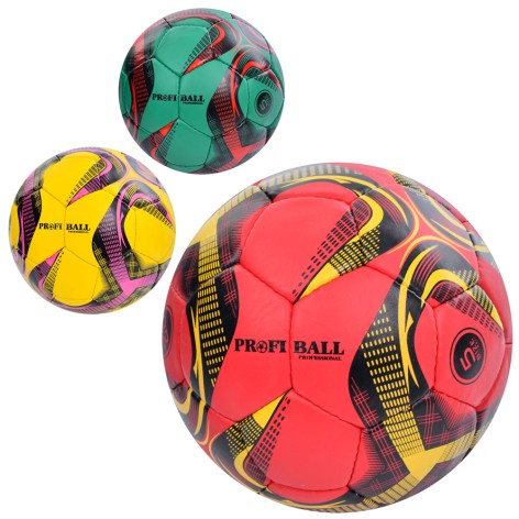 Мяч футбольный размер5,ПУ1,4мм,ручная работа, 32панели, 400-420г, 3кол, в пак. 