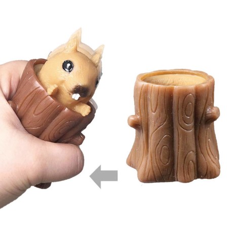 Антистресс Силиконовая игрушка-белка 12 шт. в коробке