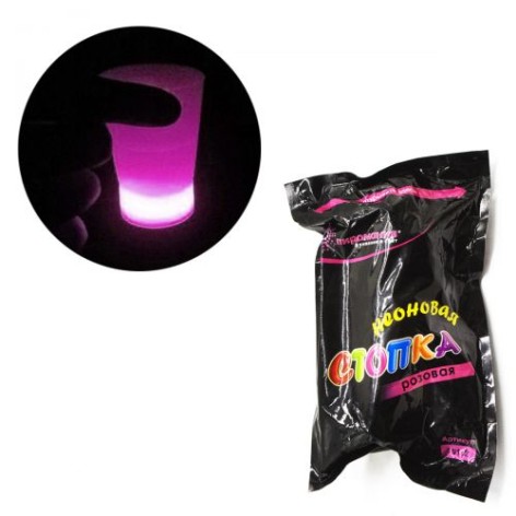 Неонові чарки, 2 шт, рожевий