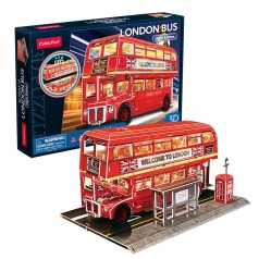 CubicFun Трехмерная головоломка-конструктор с LED подсветкой &laquo;Лондонский автобус&raquo;
