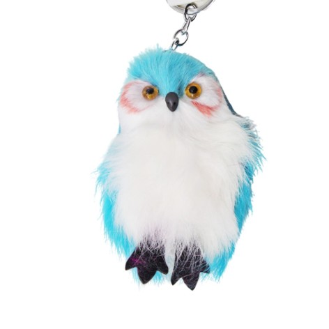 Брелок сова (хутро) бірюзова