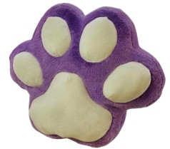 М'яка іграшка Подушка лапка середня фіолетово-біла, 45*47 см