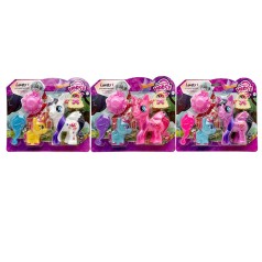 Конячка LP, 2шт (12см, 7см), аксесуари, мікс видів, на листі, 22-18,5-5см 