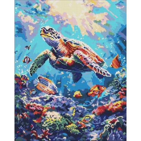 Алмазна мозаїка "Морський спокій" 40х50 см