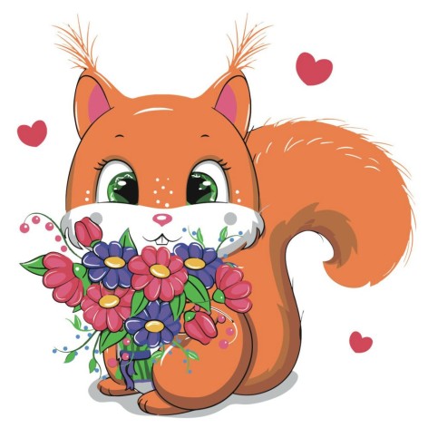 Набір для розпису "Білочка" розміром 30х30 см