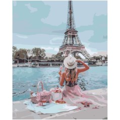 Картина по номерах 0256 ОРТ цв. Пикник с видом на башню 40*50