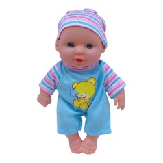 Пупс малый, резиновый, 20 см (голубой)