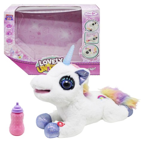 Мягкий единорог, голубой