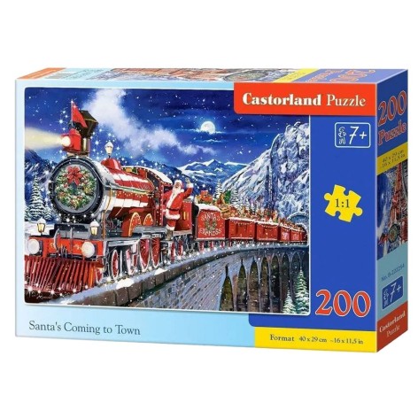 Пазли "Новорічний експрес Санти", 200 елементів