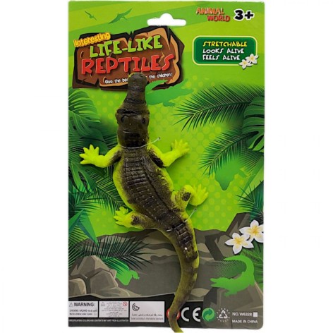 Антистресс тянучка (30 см), Крокодил зеленый с коричневым.