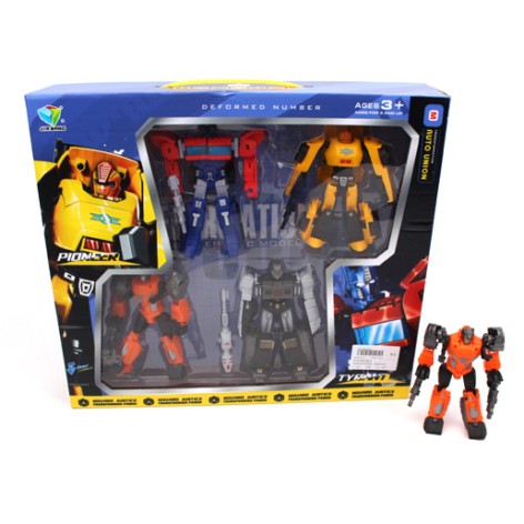 Трансформер TF, набір 5шт, робот 12см+транспорт, в кор-ці, 36-32-8см 