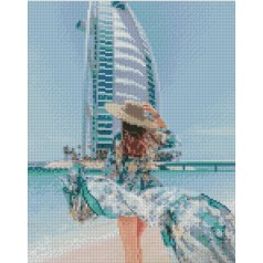 Набор для творчества алмазная картина Дубайские мечты Strateg размером 30х40 см (KB066)