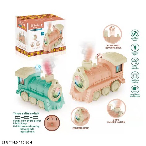 Потяг муз. кулька літає від потоку повітря, 2 кольори мікс, світ., муз., кор. 21,5 * 14 * 10,8 см 