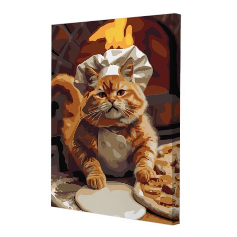 Картина по номерам Riviera Blanca Kitchen kitten 40x50 см (RB-1193)