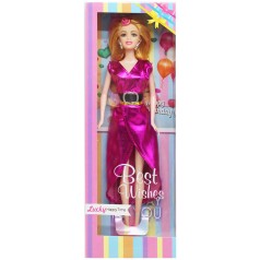 Кукла в розовом платье