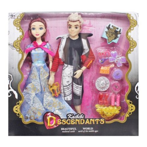 Набір з двох ляльок дівчина і хлопець, з аксесуарами , розмір 26 см