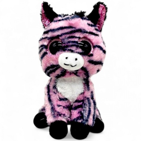 Плюшева іграшка "Очі" (14 см), зебра малинова