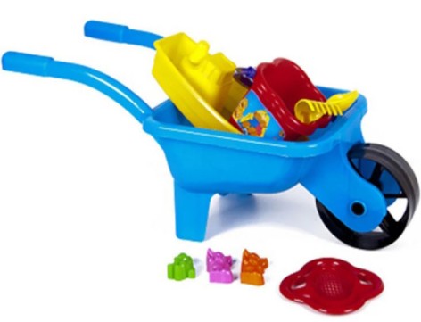 Дитяча тачка Kinderway з човником та пісочним набором (01-127)