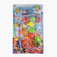 Риболовля 2 вудки, рибки 2-х видів, на листі  /40-2/