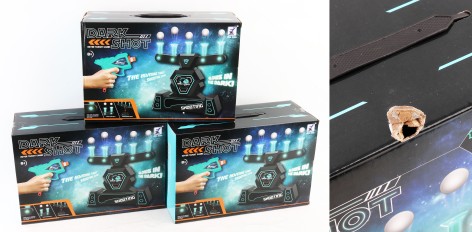 УЦЕНКА 30% Тир батар, светящийся в темноте, мягкие шары, шарики, мишени, кор. 33*13*21,5 