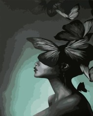 Набір для розпису по номерах Думки-метелики Strateg розміром 30х40 см (SS6758)