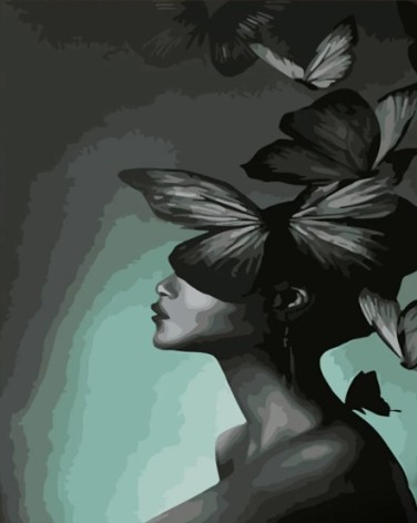 Набір для розпису по номерах Думки-метелики Strateg розміром 30х40 см (SS6758)