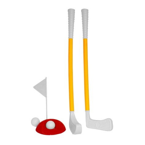 Игрушечный гольф Bamsic две ключки и луза с мячиками