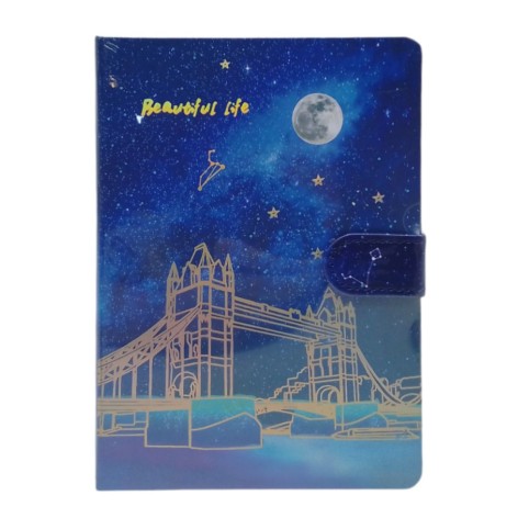 Блокнот в линейку "Тауэрский мост", магнитная застежка, твердый переплет