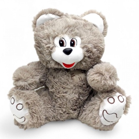 Мʼяка іграшка "Ведмідь Ласкуток" (40 см) сірий