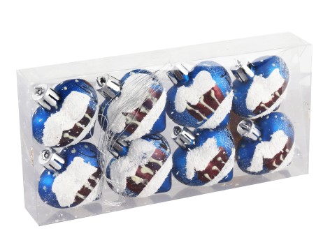 Набор елочных сердец 4 см 8 шт/уп