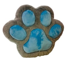 М'яка іграшка Подушка лапка середня сіро-блакитна, 50*59 см