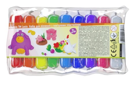 Набор для лепки с воздушным пластилином 9 цветов ТМ Lovin ОКТО